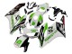 Carenagens Moto Honda CBR1000RR 2004-2005 - Branco Verde Preto Brilhante Hannspree 52