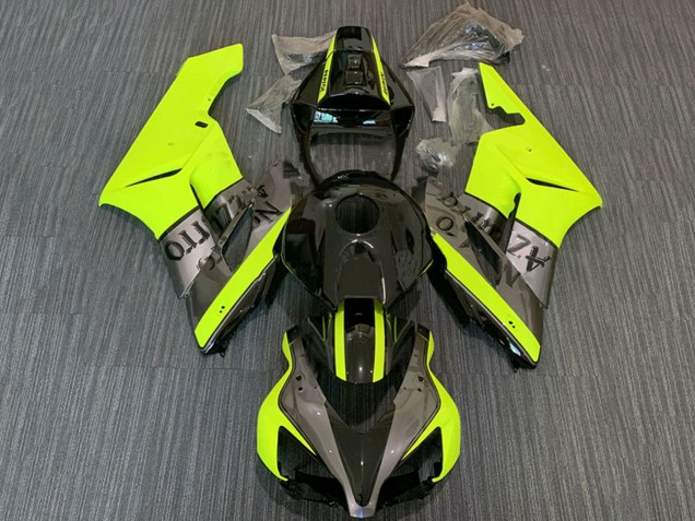 Carenagens Moto Honda CBR1000RR 2004-2005 - Amarelo Cinzento Preto Brilhante Nastro Azzurro