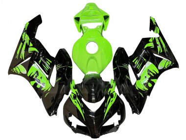 Carenagens Moto Honda CBR1000RR 2004-2005 - Verde Preto Brilhante