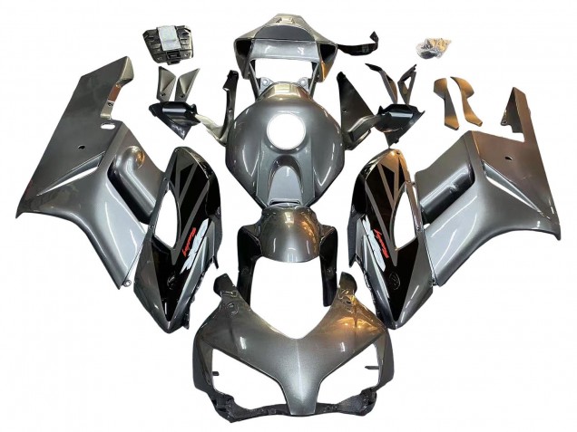 Carenagem Moto Honda CBR1000RR 2004-2005 - Prata Preto Brilhante