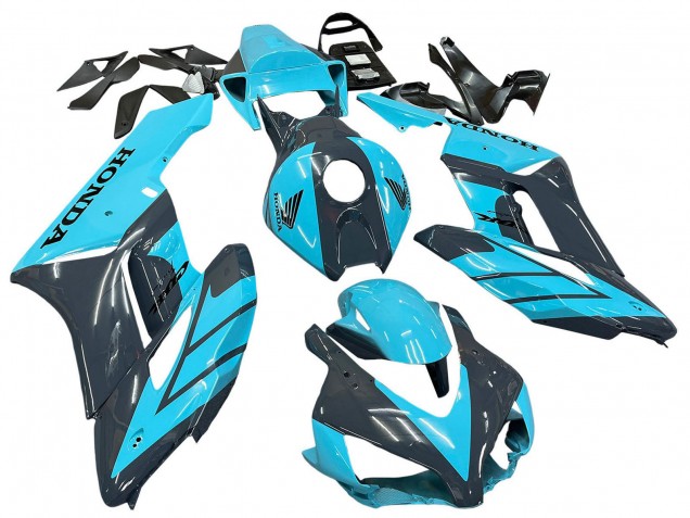 Carenagens Moto Honda CBR1000RR 2004-2005 - Azul Claro Preto Brilhante