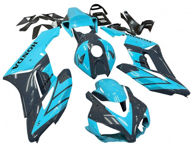 Carenagens Moto Honda CBR1000RR 2004-2005 - Azul Claro Preto Brilhante
