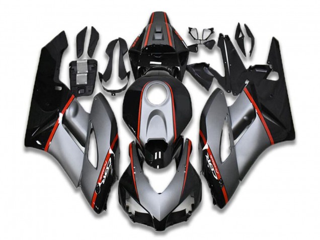 Carenagens Moto Honda CBR1000RR 2004-2005 - Cinzento Vermelho Preto Brilhante