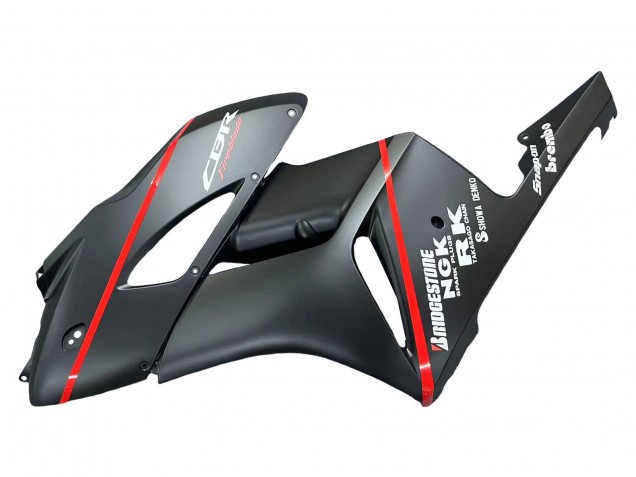 Carenagens Moto Honda CBR1000RR 2004-2005 - Preto Brilhante Cinzento Brilhante Vermelho Listra