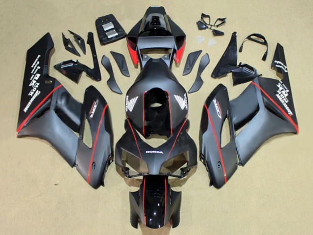 Carenagens Moto Honda CBR1000RR 2004-2005 - Preto Brilhante Cinzento Brilhante Vermelho Listra