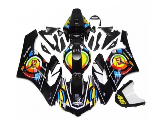 Carenagens Moto Honda CBR1000RR 2004-2005 - Preto Brilhante Amarelo Verde Vermelho 46