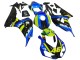 Carenagens Moto Honda CBR1000RR 2006-2007 - Azul Verde Fluorescente Preto Brilhante Tubarão 46
