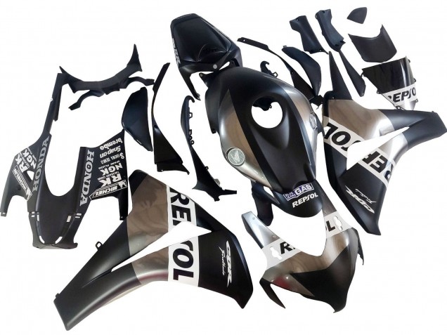 Carenagens Moto Honda CBR1000RR 2008-2011 - Prata Preto Fosco Repsol