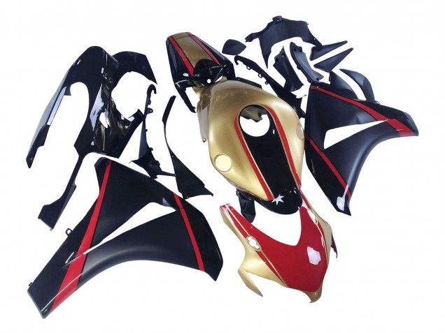 Carenagens Moto Honda CBR1000RR 2008-2011 - Ouro Vermelho Preto Brilhante