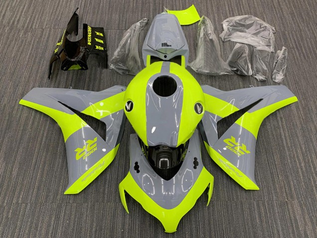 Carenagens Moto Honda CBR1000RR 2008-2011 - Nardo Cinzento Verde Fluorescente