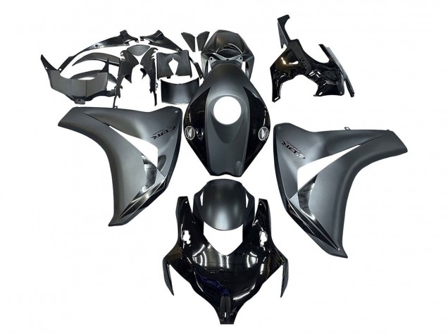 Carenagens Moto Honda CBR1000RR 2008-2011 - Cinzento Preto Brilhante