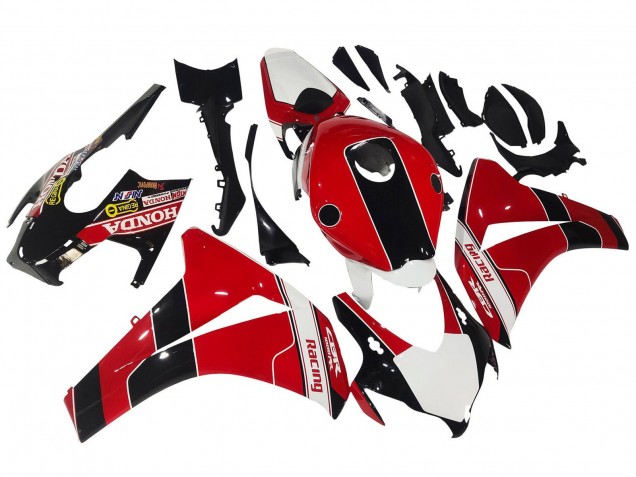 Carenagens Moto Honda CBR1000RR 2008-2011 - Vermelho Branco Preto Brilhante Corrida