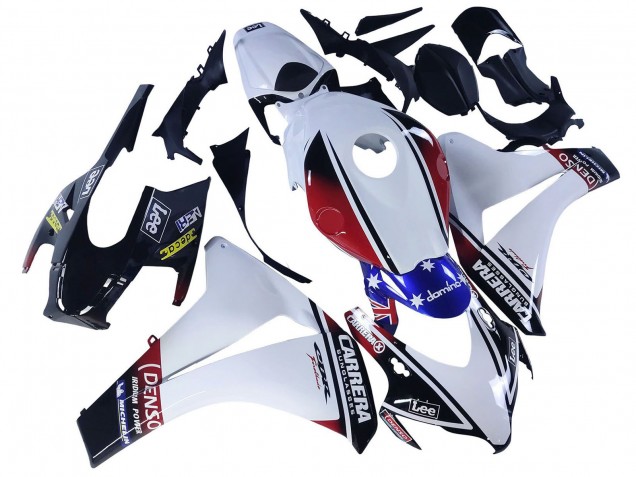 Carenagens Moto Honda CBR1000RR 2008-2011 - Branco Vermelho Azul Preto Star Lee Carrera