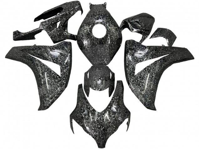 Carenagens Moto Honda CBR1000RR 2008-2011 - Preto Forjado Fibra de Carbono