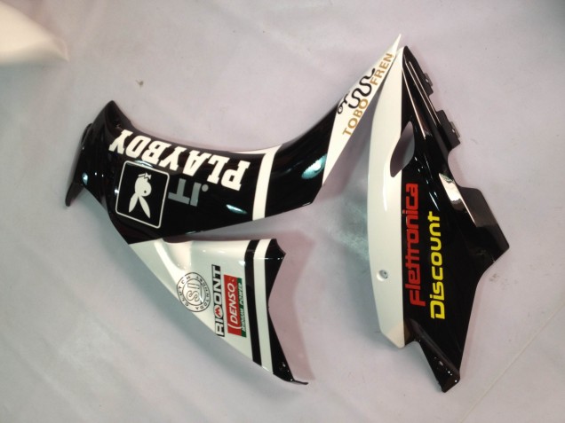 Carenagens Moto Honda CBR1000RR 2012-2016 - Branco Preto Brilhante Rizoma Playboy