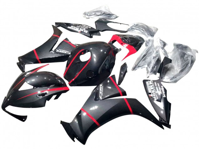 Carenagens Moto Honda CBR1000RR 2012-2016 - Preto Fibra de Carbono Vermelho