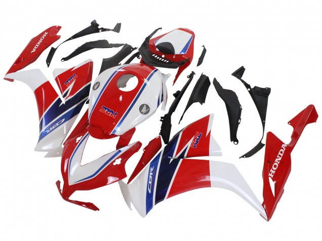 Kits Carenagem Moto Honda CBR1000RR 2012-2016 - Branco Vermelho Azul