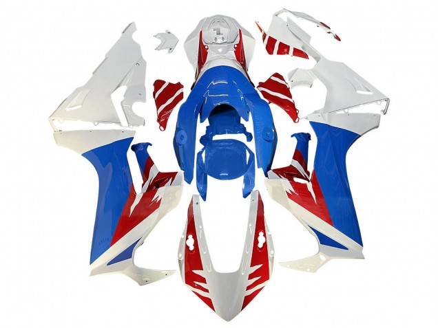 Carenagem Moto Honda CBR1000RR 2017-2023 - Branco Vermelho Azul