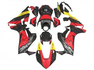 Carenagens Moto Honda CBR1000RR 2017-2023 - Vermelho Amarelo Preto Fibra de Carbono