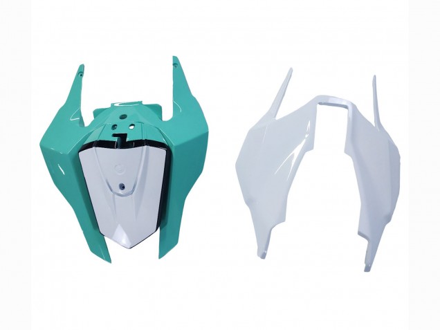 Carenagens Moto Honda CBR1000RR 2017-2023 - Branco Azul Claro Preto Brilhante
