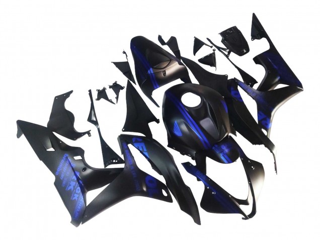 Carenagens Moto Honda CBR600RR 2007-2008 - Preto Fosco Azul Repsol