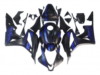 Carenagens Moto Honda CBR600RR 2007-2008 - Preto Fosco Azul Repsol