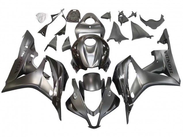 Carenagem Moto Honda CBR600RR 2007-2008 - Prata Preto Brilhante