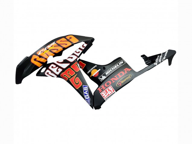 Carenagens Moto Honda CBR600RR 2007-2008 - Preto Fosco Laranja Vermelho Rossi Repsol 46