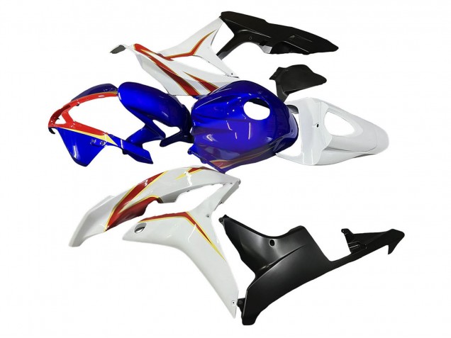 Carenagens Moto Honda CBR600RR 2007-2008 - Branco Azul Vermelho Preto Brilhante