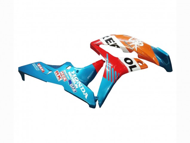 Carenagens Moto Honda CBR600RR 2007-2008 - Laranja Branco Vermelho Azul Repsol