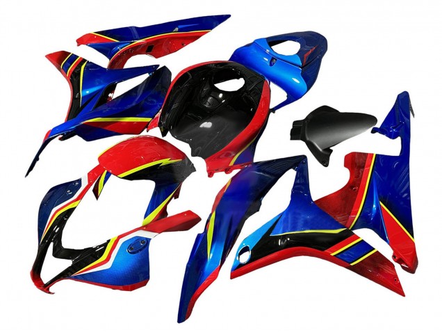 Carenagens Moto Honda CBR600RR 2007-2008 - Azul Vermelho Amarelo Preto Brilhante