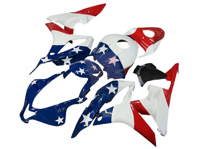 Carenagens Moto Honda CBR600RR 2007-2008 - Branco Azul Vermelho Estrela