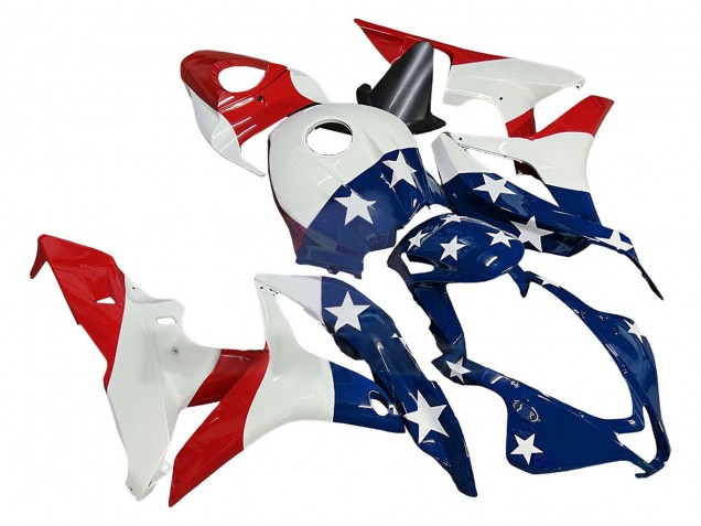 Carenagens Moto Honda CBR600RR 2007-2008 - Branco Azul Vermelho Estrela