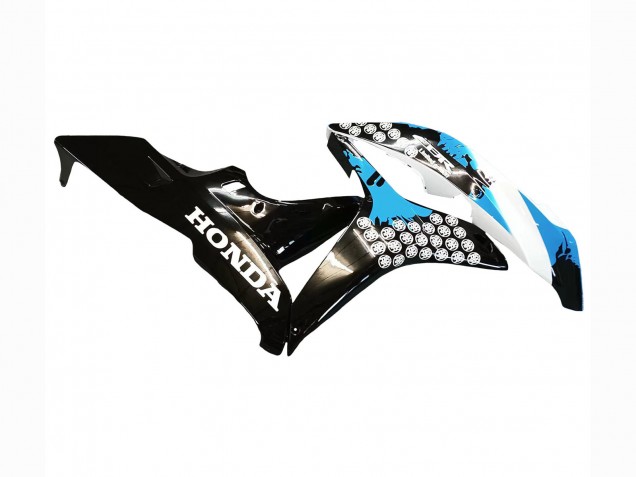 Carenagens Moto Honda CBR600RR 2007-2008 - Branco Azul Claro Preto Brilhante
