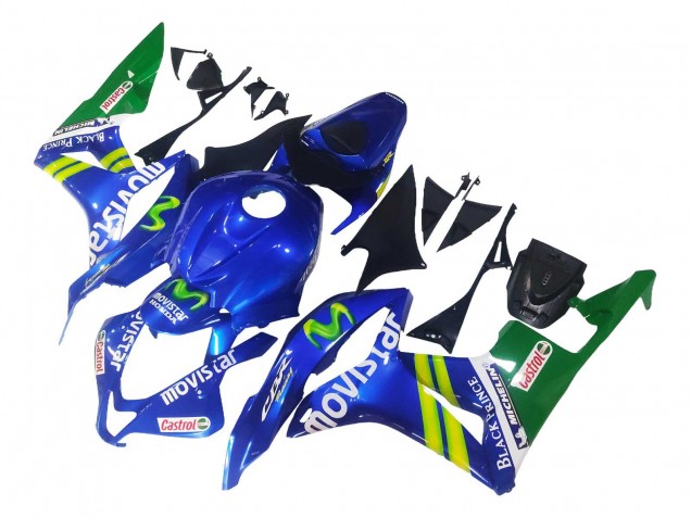 Carenagens Moto Honda CBR600RR 2007-2008 - Azul Verde MoviStar Castrol