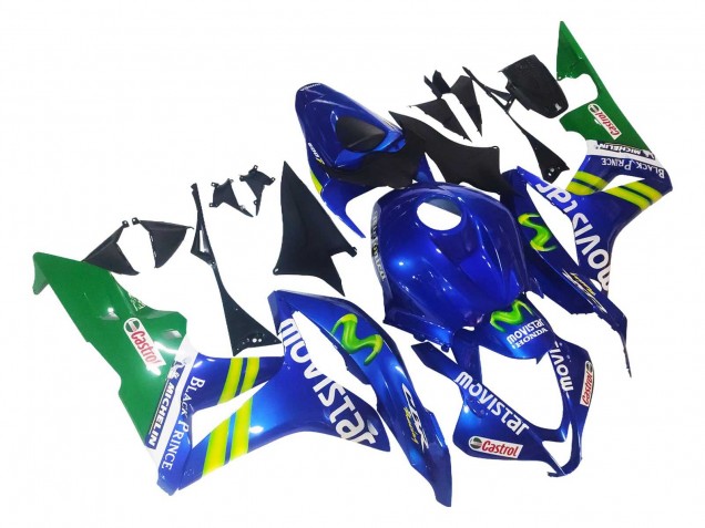 Carenagens Moto Honda CBR600RR 2007-2008 - Azul Verde MoviStar Castrol