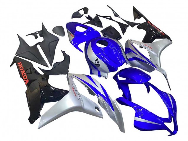 Carenagens Moto Honda CBR600RR 2007-2008 - Prata Azul Preto Brilhante Corrida