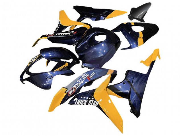 Carenagens Moto Honda CBR600RR 2007-2008 - Laranja Azul Escuro Trick Star 06