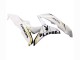 Carenagem Moto Honda CBR600RR 2007-2008 - Branco Ouro Preto Brilhante Playboy