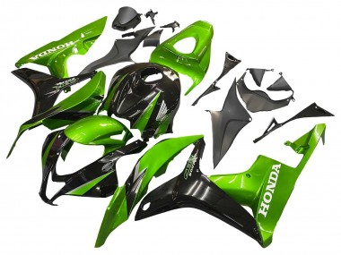 Kits Carenagem Moto Honda CBR600RR 2007-2008 - Verde Preto Brilhante