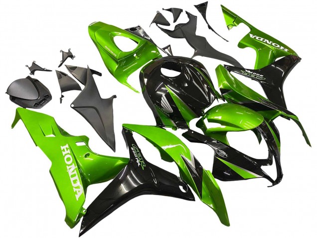Kits Carenagem Moto Honda CBR600RR 2007-2008 - Verde Preto Brilhante