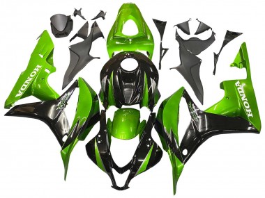 Kits Carenagem Moto Honda CBR600RR 2007-2008 - Verde Preto Brilhante