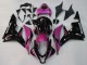 Carenagens Moto Honda CBR600RR 2007-2008 - Rosa Preto Brilhante Corrida