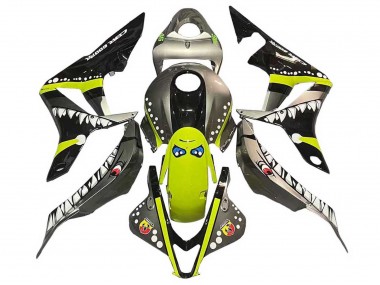 Carenagens Moto Honda CBR600RR 2007-2008 - Cinzento Fluorescent Amarelo Tubarão