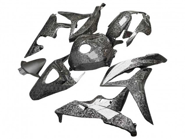 Carenagens Moto Honda CBR600RR 2007-2008 - Preto Forjado Fibra de Carbono