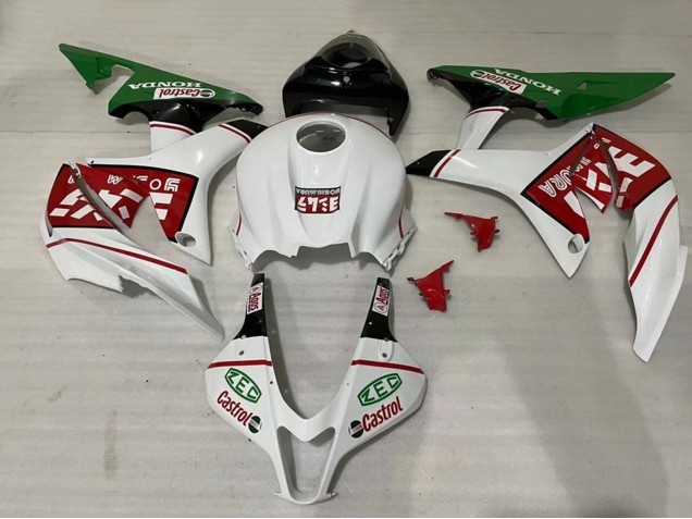 Carenagens Moto Honda CBR600RR 2007-2008 - Branco Verde Vermelho Castrol