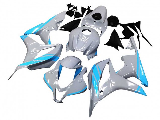 Carenagens Moto Honda CBR600RR 2007-2008 - Cinzento Brilhante Azul Claro