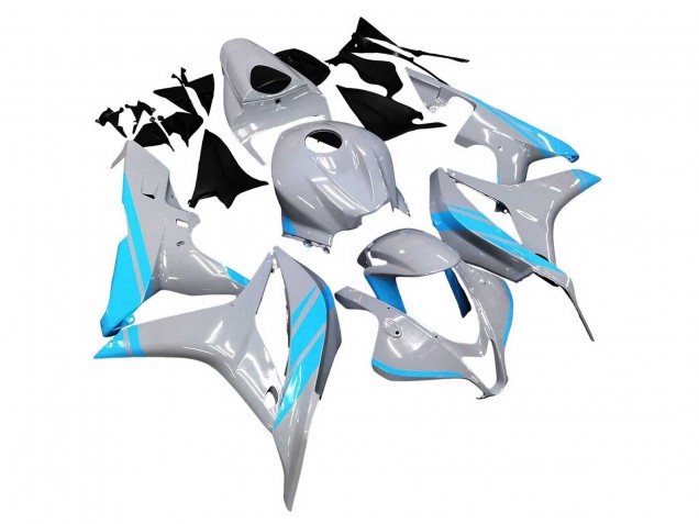 Carenagens Moto Honda CBR600RR 2007-2008 - Cinzento Brilhante Azul Claro