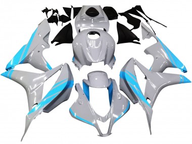 Carenagens Moto Honda CBR600RR 2007-2008 - Cinzento Brilhante Azul Claro