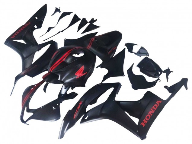 Carenagens Moto Honda CBR600RR 2007-2008 - Preto Fosco Vermelho